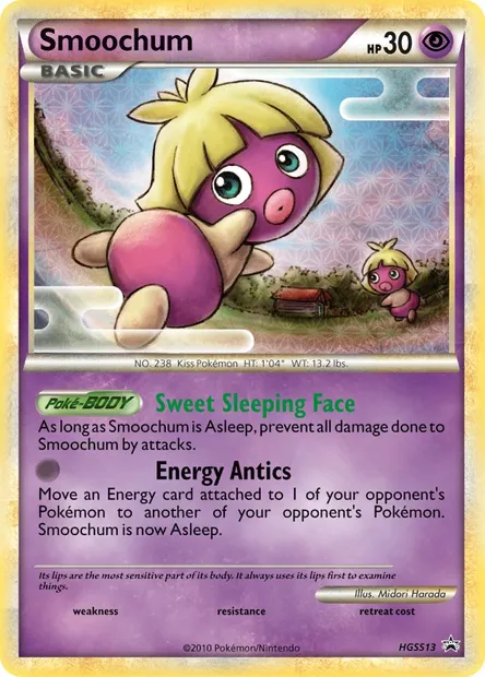 Smoochum, Pokémon card HGSS 13 — HGSS Black Star Promos set