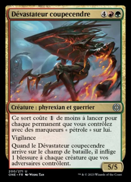 Dévastateur coupecendre, carte Magic ONE 200 — extension Tous Phyrexians