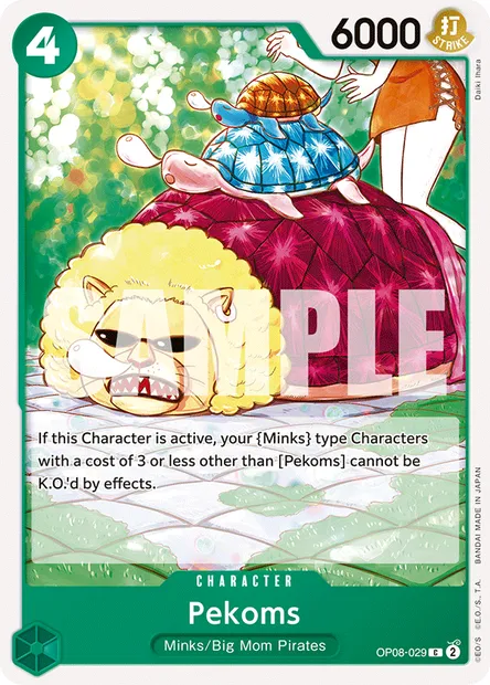 Pekoms, One Piece card OP08-029 — TWO LEGENDS set