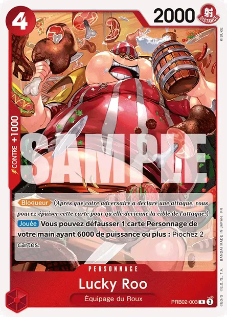 Lucky Roo, carte One Piece PRB02-003 — extension ONE PIECE CARD THE BEST VOL.2