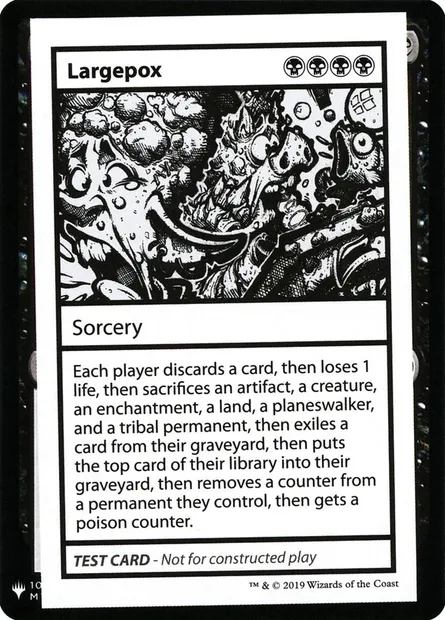 Largepox, carte Magic CMB1 44 — extension Mystery Booster Playtest Cards 2019