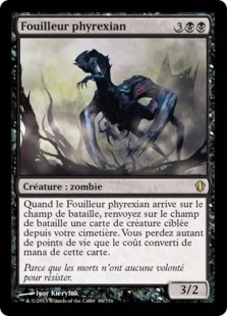 Fouilleur phyrexian, carte Magic C13 86 — extension Commander 2013