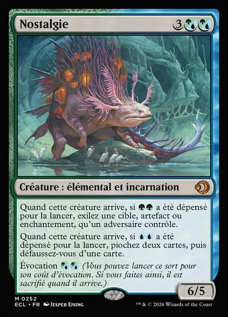 Nostalgie, carte Magic ECL 252 — extension Lorwyn Eclipsed