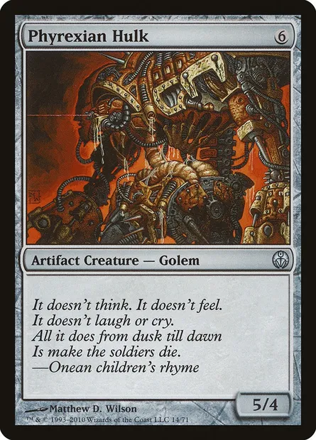 Carcasse phyrexiane, carte Magic DDE 14 — extension Duel Decks: Phyrexia vs. the Coalition