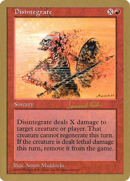 Désintégration, carte Magic WC97 jk219 — extension World Championship Decks 1997