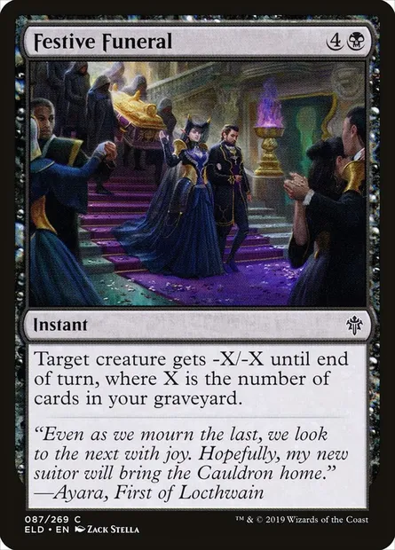 Festive Funeral, Magic card ELD 87 — Throne of Eldraine set