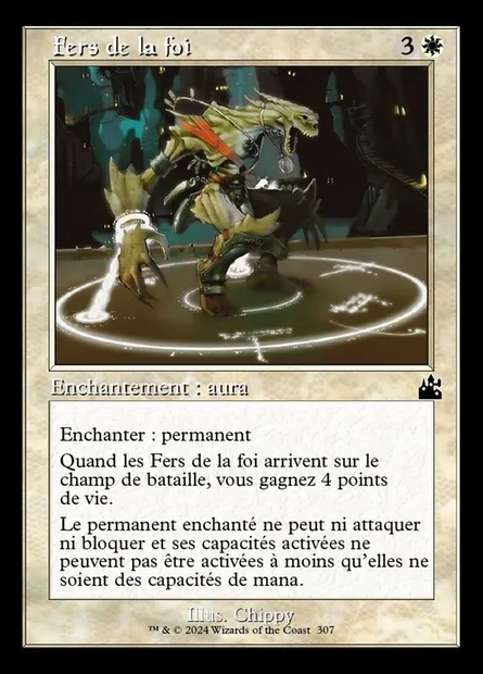 Fers de la foi, carte Magic RVR 307 — extension Ravnica Remastered