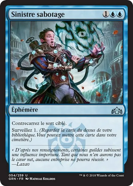 Sinistre sabotage, carte Magic GRN 54 — extension Les Guildes de Ravnica