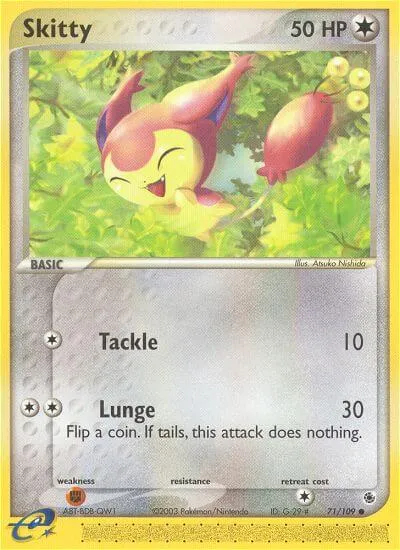 Skitty, Pokémon card RS 71 — Ruby & Sapphire set