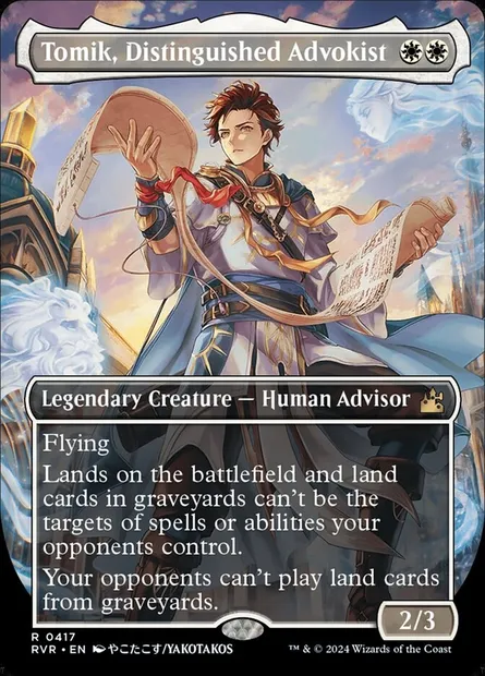 Tomik, Distinguished Advokist, Magic card RVR 417 — Ravnica Remastered set