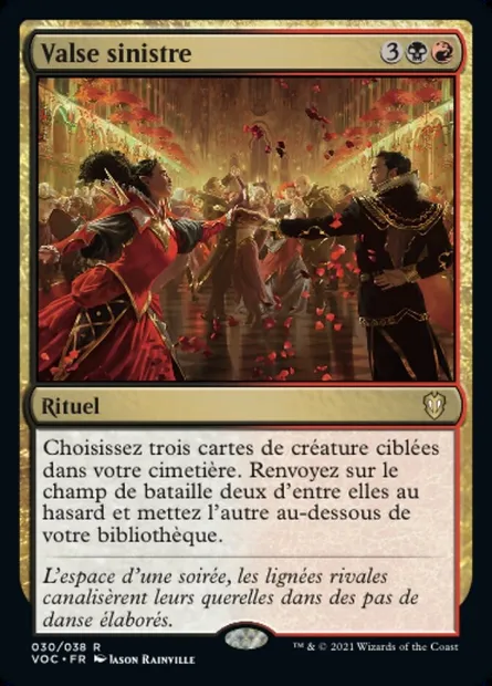 Valse sinistre, carte Magic VOC 30 — extension Crimson Vow Commander