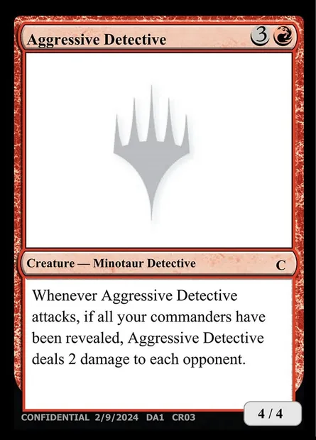 Aggressive Detective, Magic card UNK CR03c — Unknown Event set