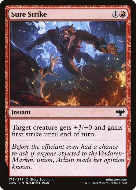 Sure Strike, Magic card VOW 179 — Innistrad: Crimson Vow set