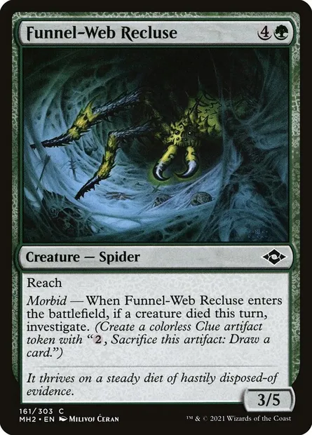 Funnel-Web Recluse, Magic card MH2 161 — Modern Horizons 2 set