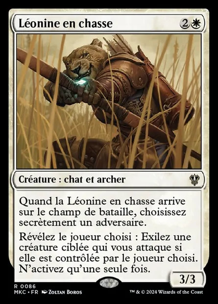 Léonine en chasse, carte Magic MKC 86 — extension Murders at Karlov Manor Commander