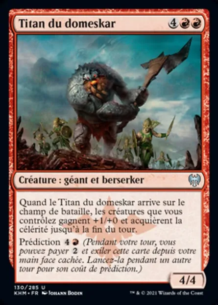 Titan du domeskar, carte Magic KHM 130 — extension Kaldheim