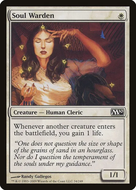 Soul Warden, Magic card M10 34 — Magic 2010 set