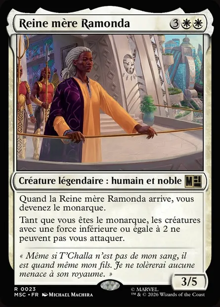 Reine mère Ramonda, carte Magic MSC 23 — extension Marvel Super Heroes Commander