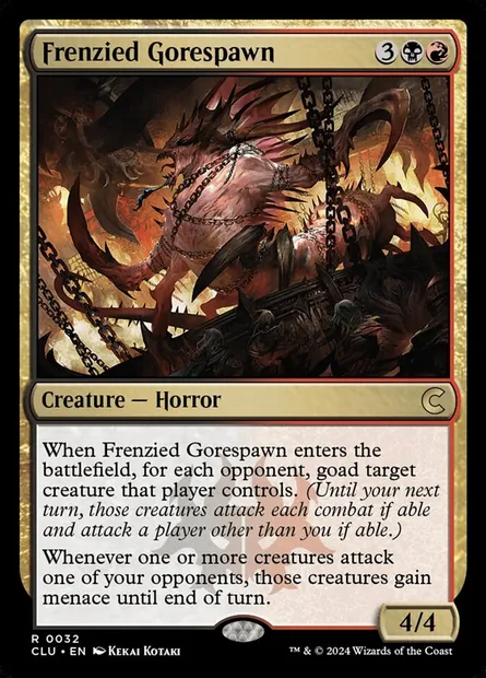 Frenzied Gorespawn, carte Magic CLU 32 — extension Ravnica: Clue Edition