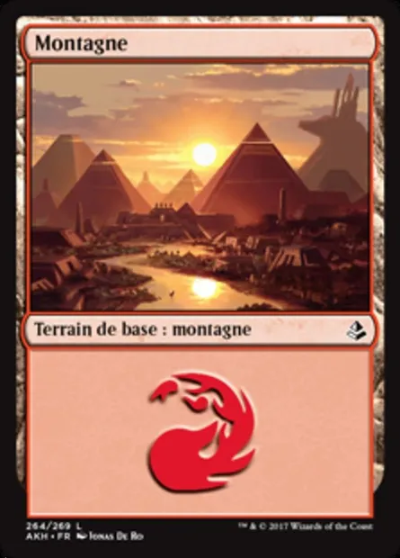 Montagne, carte Magic AKH 264 — extension Amonkhet