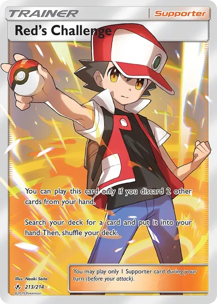 Red’s Challenge, Pokémon card UNB 213 — Unbroken Bonds set