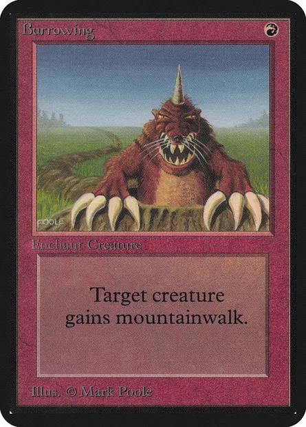 Burrowing, Magic card LEA 138 — Limited Edition Alpha set