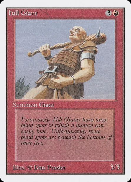 Géant des collines, carte Magic 2ED 158 — extension Unlimited Edition