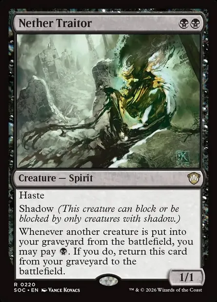Nether Traitor, Magic card SOC 220 — Secrets of Strixhaven Commander set