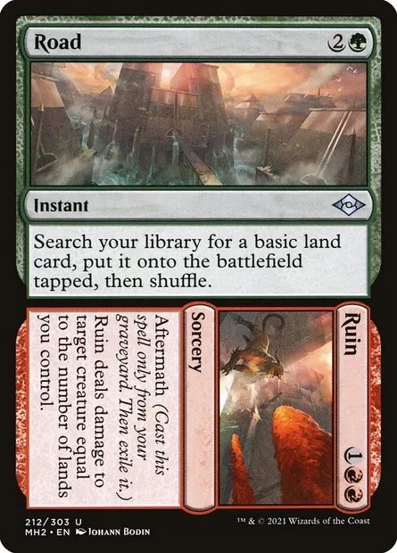 Road // Ruin, Magic card MH2 212 — Modern Horizons 2 set