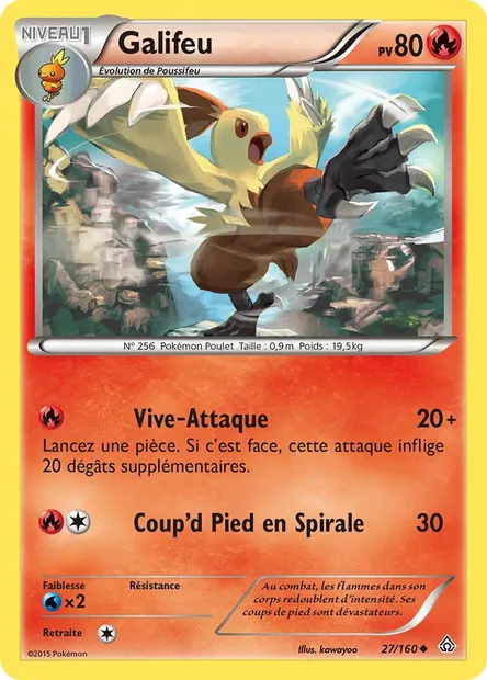 Galifeu, carte Pokémon PRC 27 — extension Primo-Choc