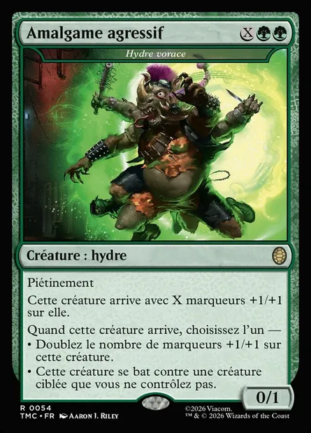 Hydre vorace, carte Magic TMC 54 — extension Teenage Mutant Ninja Turtles Eternal