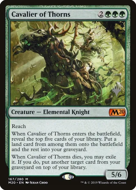 Cavalier d'épines, carte Magic PM20 167p — extension Core Set 2020 Promos