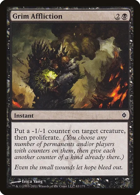 Grim Affliction, Magic card NPH 63 — New Phyrexia set