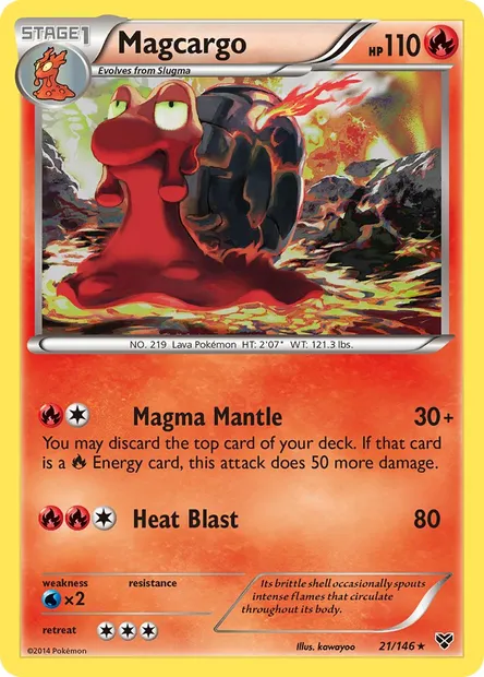 Magcargo, Pokémon card XY 21 — XY set