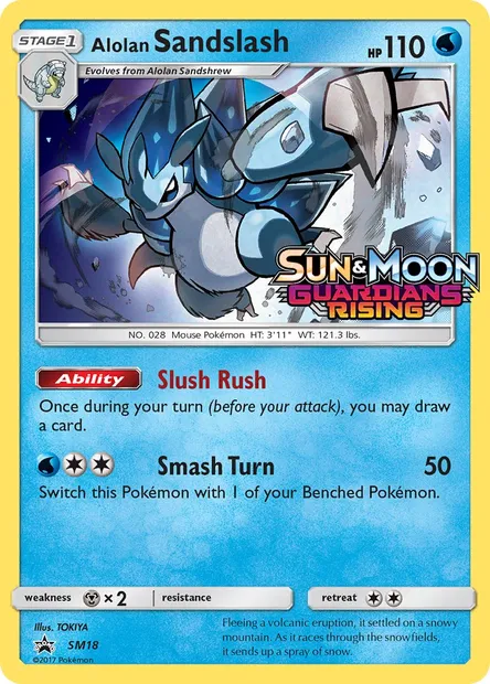Alolan Sandslash, Pokémon card SM 18 — SM Black Star Promos set