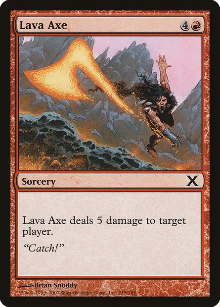 Lava Axe, Magic card 10E 215 — Tenth Edition set