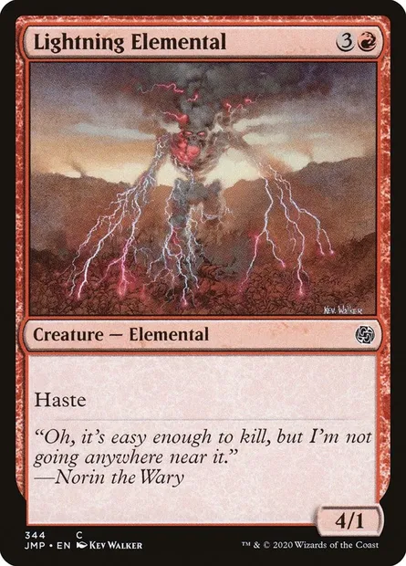 Lightning Elemental, Magic card JMP 344 — Jumpstart set