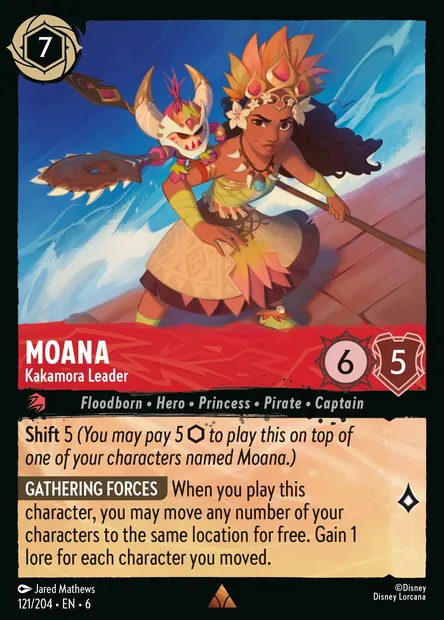 Moana - Kakamora Leader, Disney Lorcana card CH6-121 — Azurite Sea set