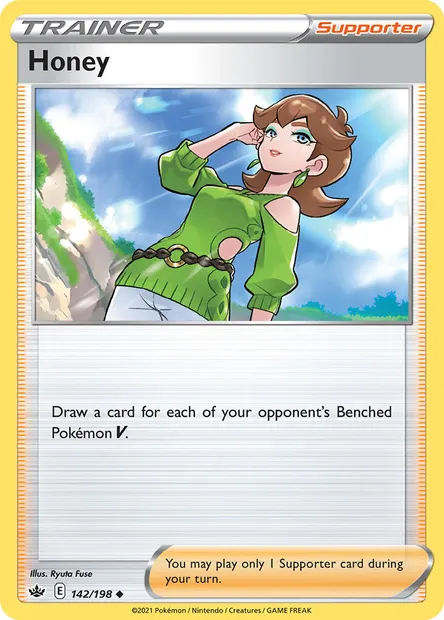 Honey, Pokémon card CRE 142 — Chilling Reign set