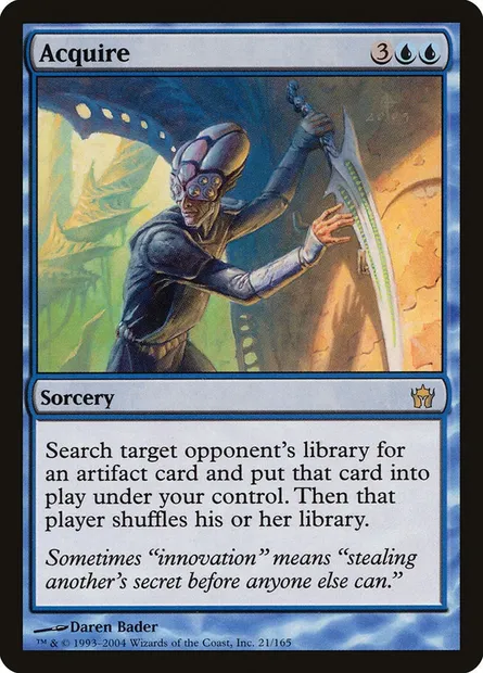 Acquire, Magic card 5DN 21 — Fifth Dawn set