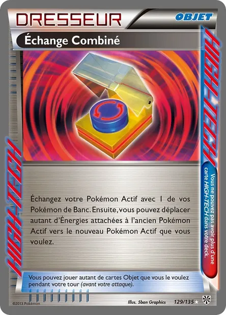 Échange Combiné, carte Pokémon PLS 129 — extension Tempète Plasma