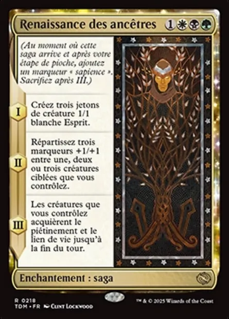 Renaissance des ancêtres, carte Magic TDM 218 — extension Tarkir: Dragonstorm