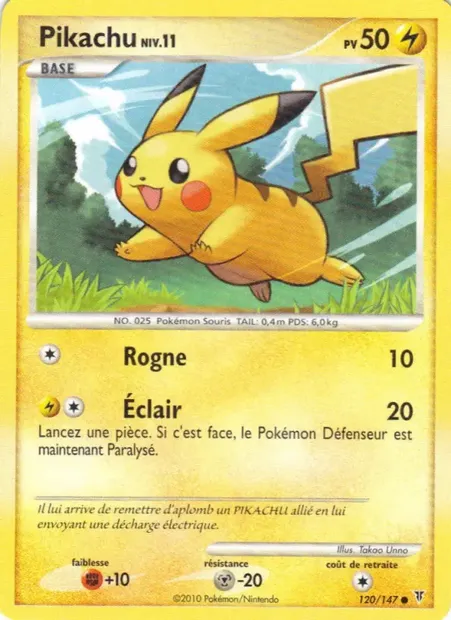 Pikachu, carte Pokémon SV 120 — extension Vainqueurs Suprêmes