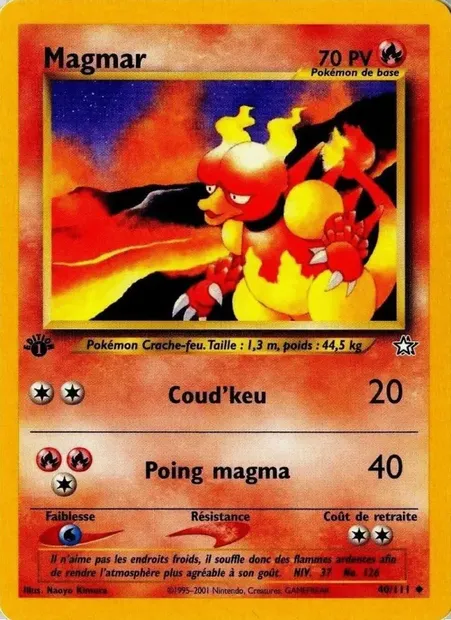 Magmar, carte Pokémon NG 40 — extension Neo Genesis