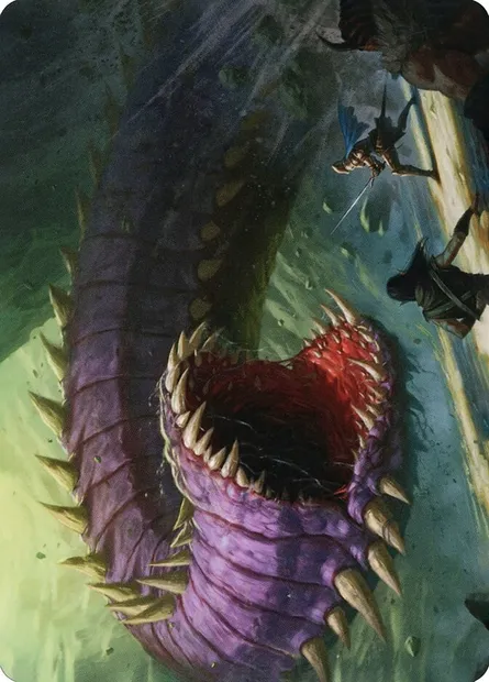 Purple Worm // Purple Worm, carte Magic AAFR 3 — extension Adventures in the Forgotten Realms Art Series