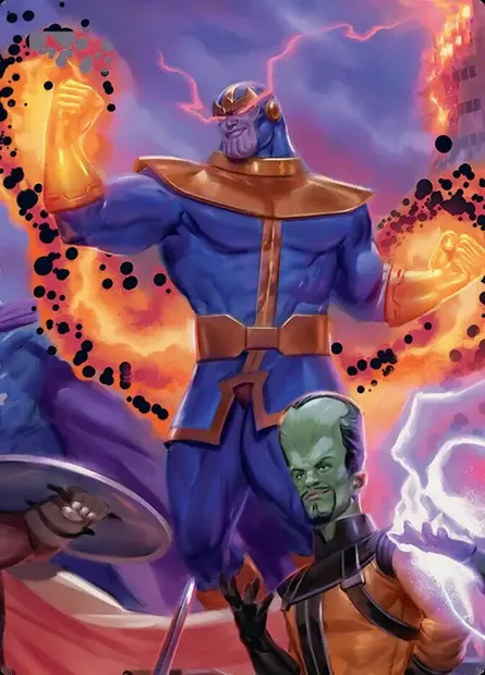 Thanos, Death's Consort // Thanos, Death's Consort, carte Magic AMSH 8b — extension Marvel Super Heroes Art Series