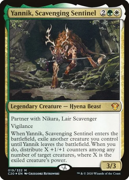 Yannik, Scavenging Sentinel, Magic card C20 19 — Commander 2020 set