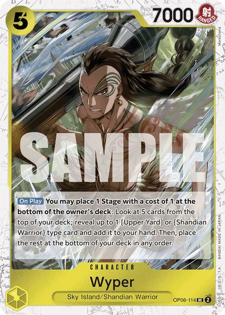 Wyper, One Piece card OP06-114 — WINGS OF THE CAPTAIN set
