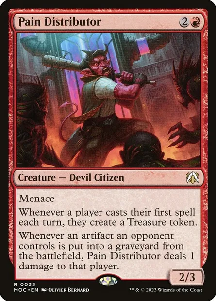 Pain Distributor, Magic card MOC 33 — March of the Machine Commander set