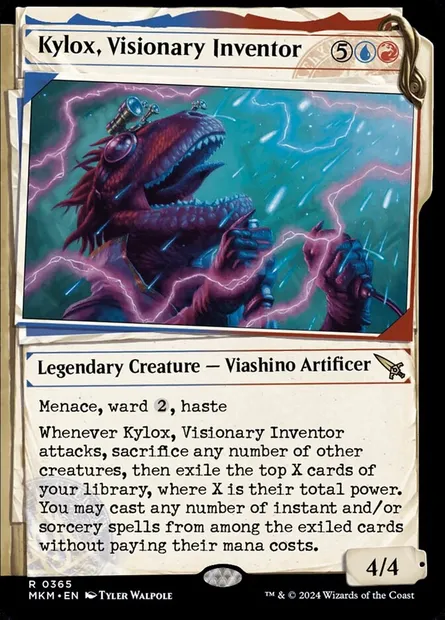 Kylox, Visionary Inventor, Magic card MKM 365 — Murders at Karlov Manor set